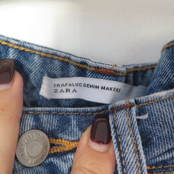 Zara Blue Denim Mini Short Jeans - Picture 14 of 16